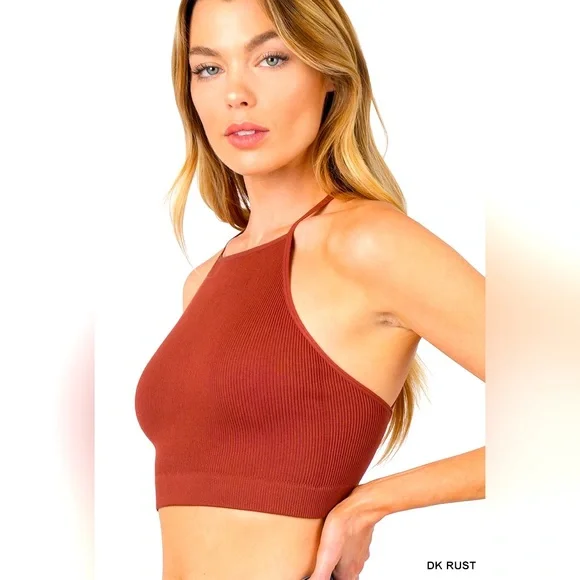 Rust Ribbed Cami - Picture 1 of 1